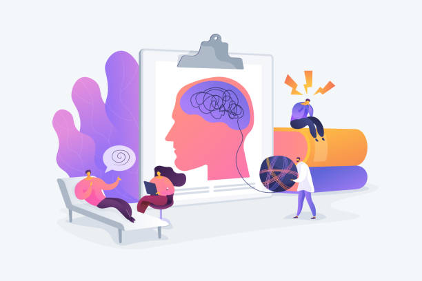 심리학자 서비스 개념 벡터 일러스트 - 심리학 stock illustrations