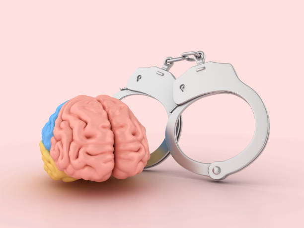수갑을 찬 뇌 - 생각 금지 뉴스 사진 이미지